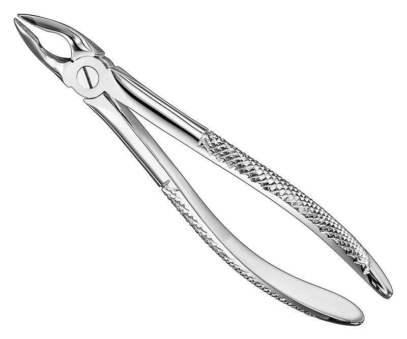 Extracting forceps, engl.
