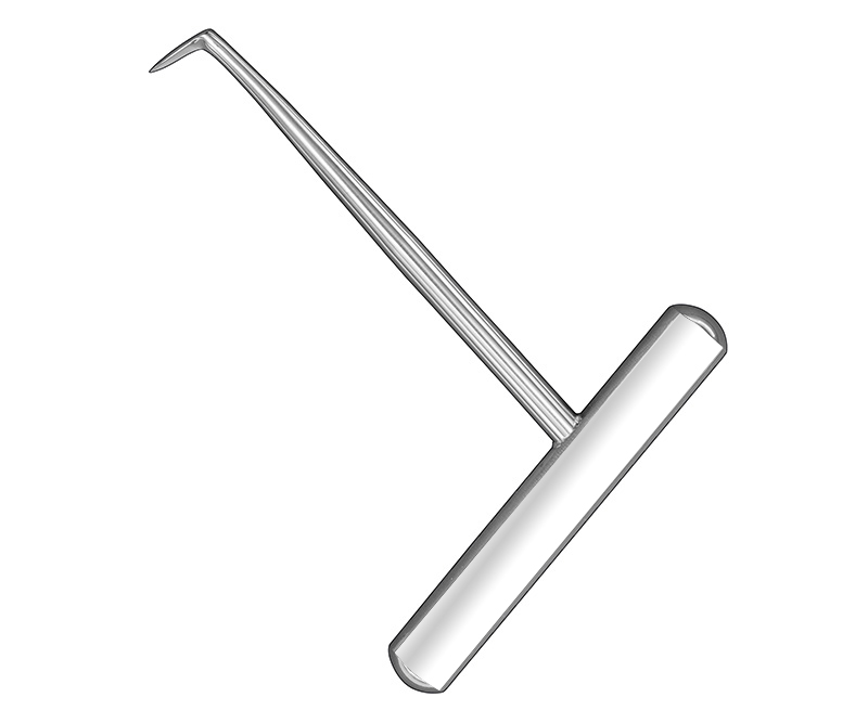 Septum lancet, angled, cross handle
